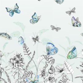 Designers Guild Wallpaper Papillons Eau De Nil