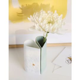Räder Vase Hearts Set of 2 White & Green