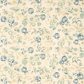 Sanderson Fabric Pear And Pomegranate China Blue