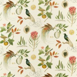 Sanderson Fabric Paradesia Orange/Olive