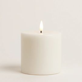 Stellar Candle LED Pillar White 10 x 10cm