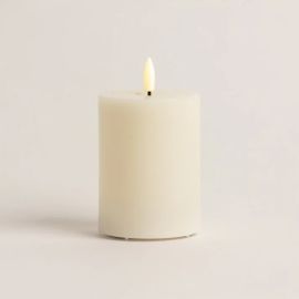 Stellar Candle LED Pillar Ivory 7.5 x 12.5cm