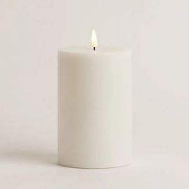 Stellar Candle LED Pillar White 10 x 15cm