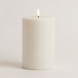 Stellar Candle LED Pillar White 10 x 20cm