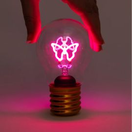Stellar Lightbulb Lamp Butterfly Pink