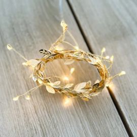 Stellar Seed Light Garland Gold Leaves