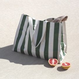 Sunnylife Carryall Beach Bag Olive Stripe