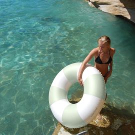 Sunnylife Inflatable Pool Ring Soft Olive