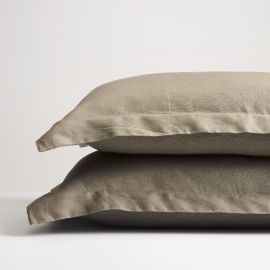 Thread Design Olive Linen Oxford Pillowcase Pair