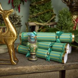 Vixen & Velvet Christmas Crackers Verdant Green Stripe