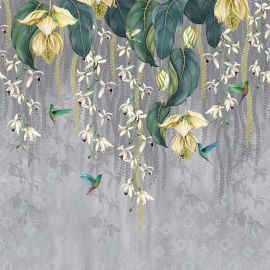 Osborne & Little Wallpaper Trailing Orchid Charcoal
