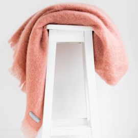 Windermere Mohair Throw Rose Pink