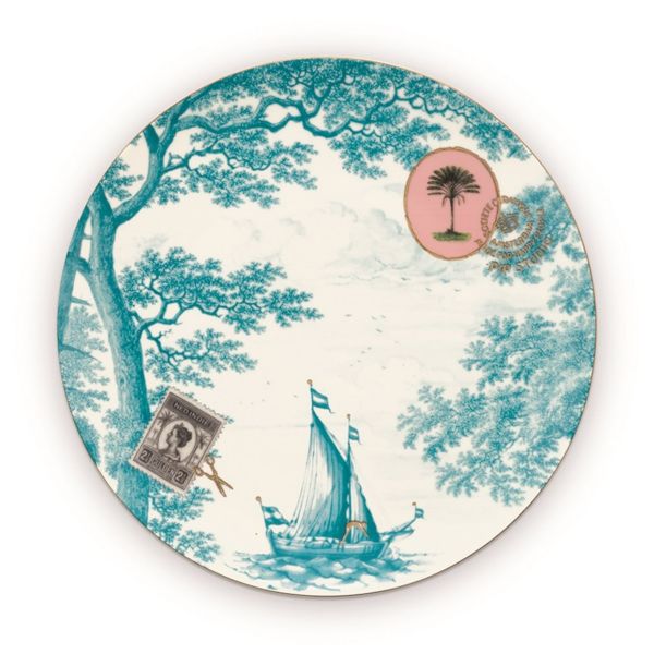 Pip Studio Heritage Plate Boat Aqua 23cm | Allium Interiors
