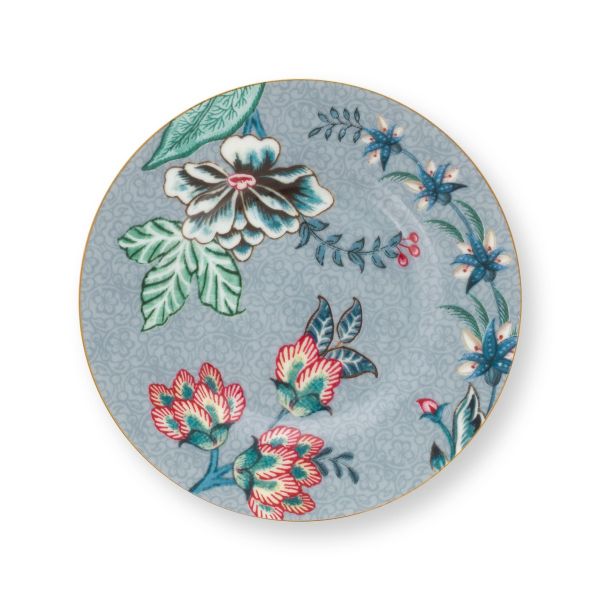 Pip Studio Flower Festival Plate Petit Four Light Blue12cm | Allium Interiors