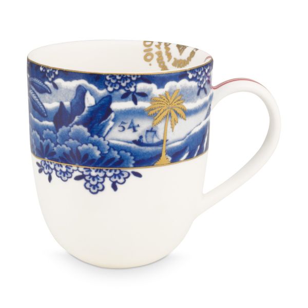 Pip Studio Heritage Mug Small Border Blue | Allium Interiors