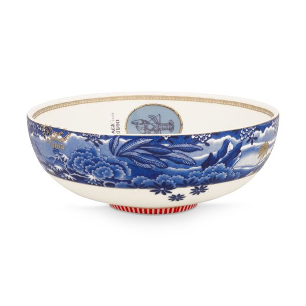Pip Studio Heritage Bowl Border Blue 20cm | Allium Interiors
