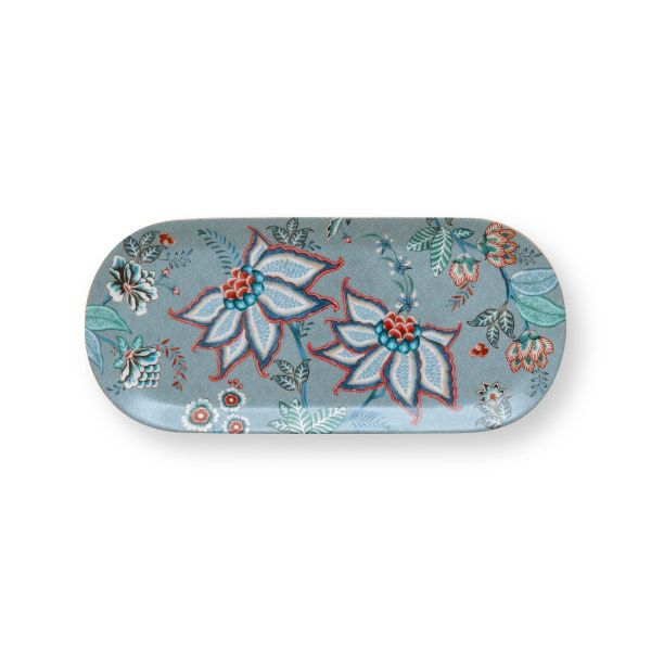 Pip Studio Flower Festival Cake Tray Rectangle Light Blue | Allium Interiors