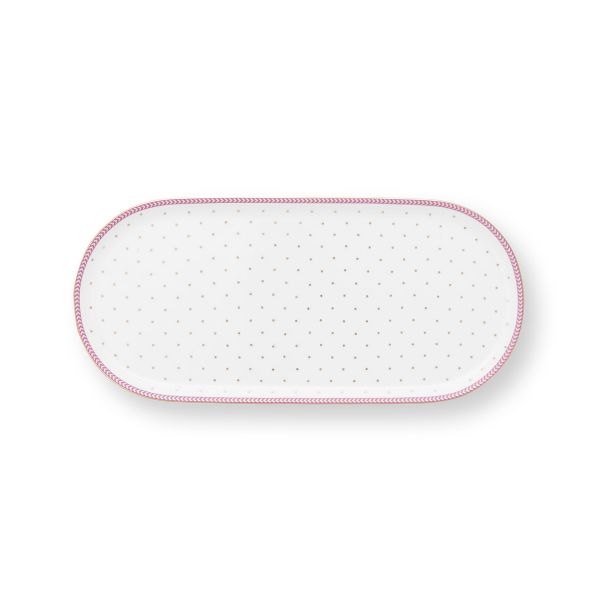 Pip Studio Jolie Dots Gold Pink Plate  | Allium Interiors