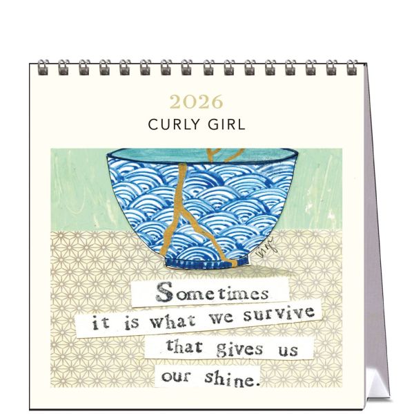 Curly Girl Desk Calendar 2026 | Allium Interiors