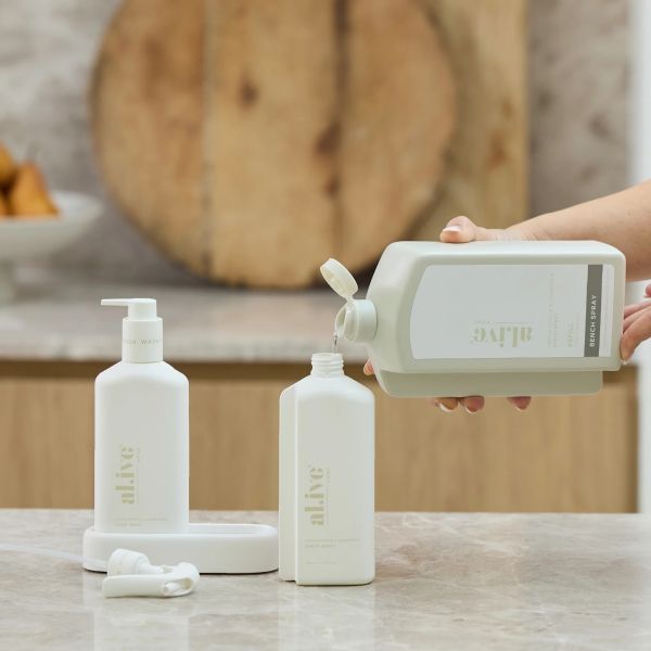 al.ive Kitchen Bench Spray Refill - Lemon Myrtle & Honeydew | Allium Interiors