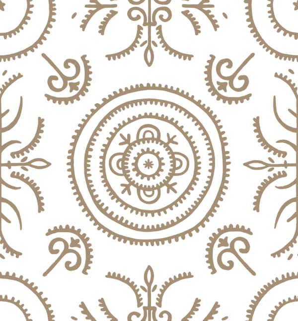 Anna Spiro Wallpaper Round & Round The Garden Taupe | Allium Interiors