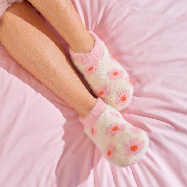 Annabel Trends Fuzzy Booties Meadow Blush Flowers | Allium Interiors