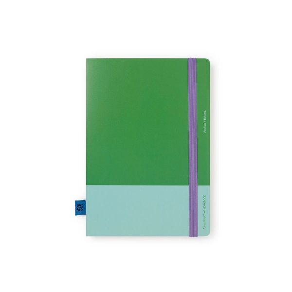 Any Day Now Notebook Bright Bound A5 Sky & Green | Allium Interiors