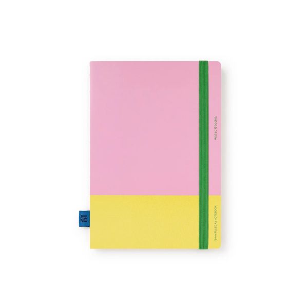 Any Day Now Notebook Bright Bound A5 Pink & Yellow | Allium Interiors