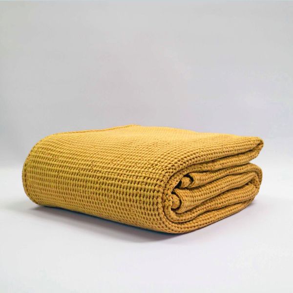 Baksana Throw New Bliss Stonewashed Tumeric | Allium Interiors