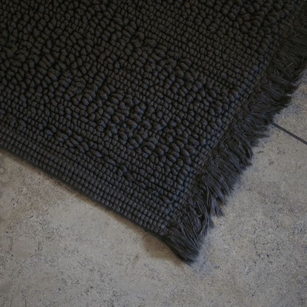 Baksana Towels Lisbon Double Bath Mat Slate | Allium Interiors