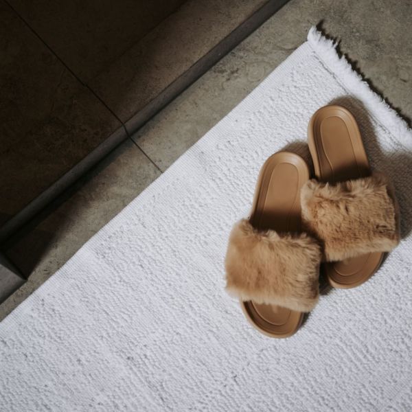 Baksana Towels Lisbon Double Bath Mat White | Allium Interiors