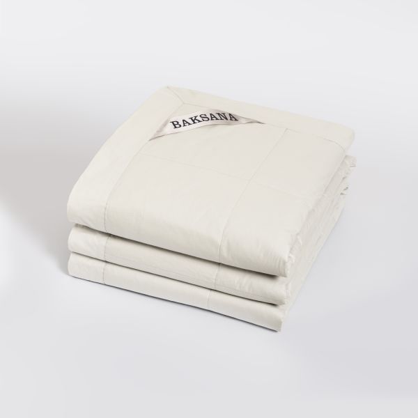 Baksana Luxury Espresso Coverlet Alabaster | Allium Interiors
