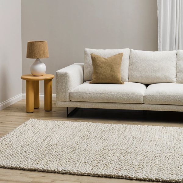 Baya Rug Mckenzie White Straw | Allium Interiors