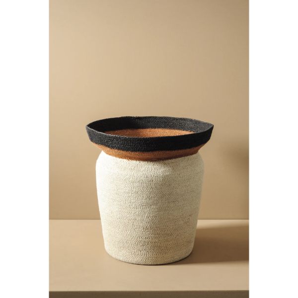 Bianca Lorenne Basket Contenere Natural/Black Small | Allium Interiors