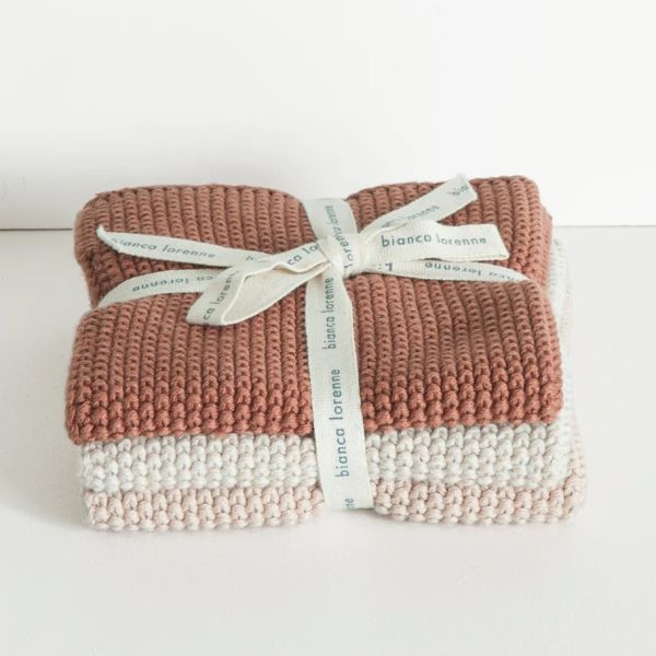 Bianca Lorenne Washcloths Lavette Vintage Rose | Allium Interiors
