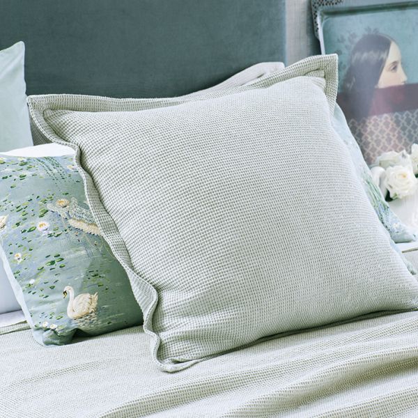 Bianca Lorenne Sottobosco Pale Ocean Euro Pillowcase Pair | Allium Interiors
