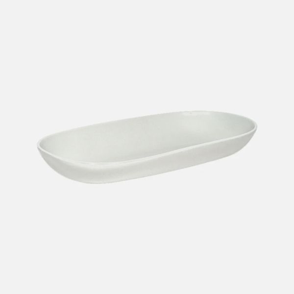 Bison Ceramics Oval Bowl L Milk | Allium Interiors