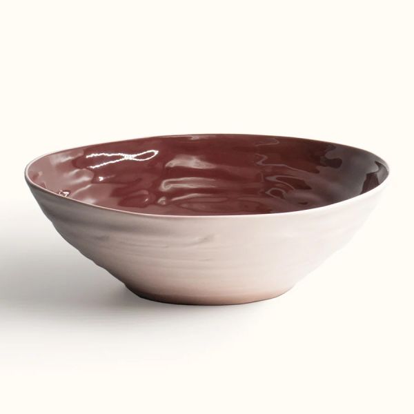 Bianca Lorenne Gather Bowl Pink Clay/Merlot Large | Allium Interiors