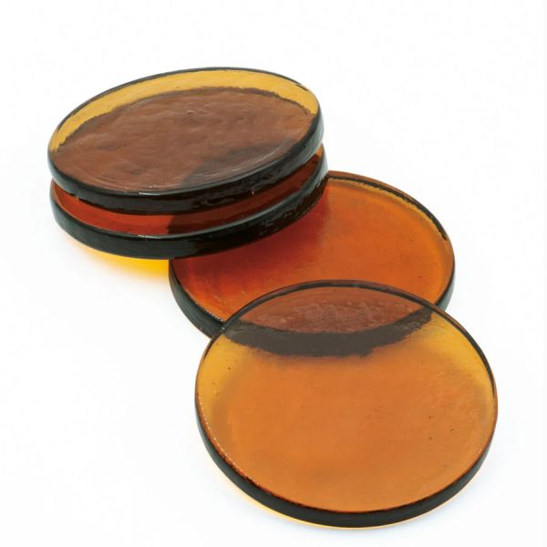 Bianca Lorenne Glass Coaster Set Amber | Allium Interiors