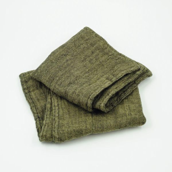 Bianca Lorenne Leggera Deep Moss Washcloths - Set of Two | Allium Interiors