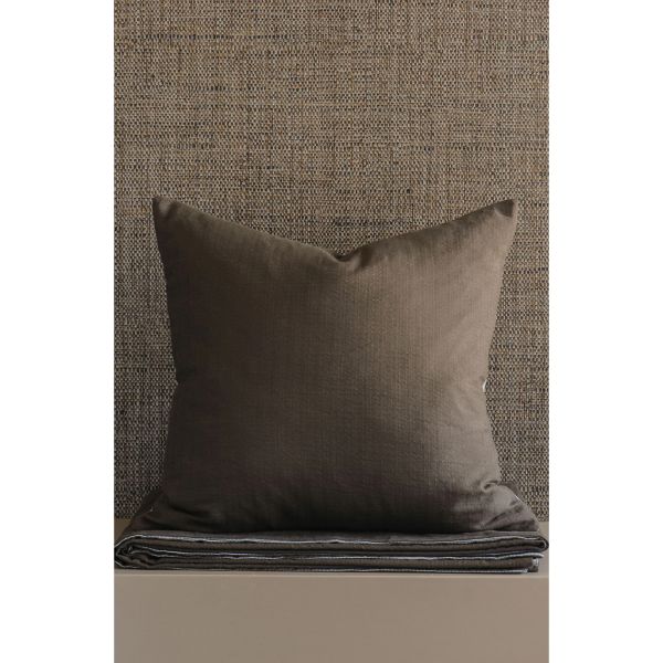 Bianca Lorenne Meiya Cocoa Euro Pillowcase Pair | Allium Interiors