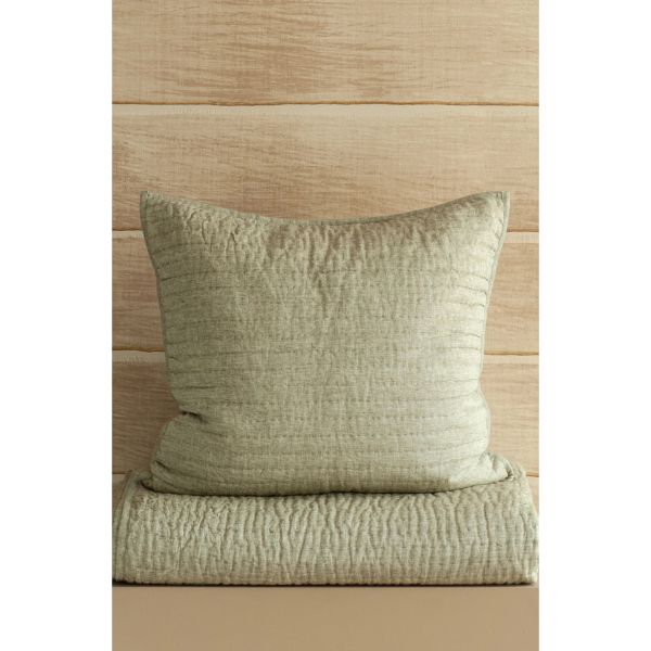 Bianca Lorenne Misaka Light Moss Eurosham Pair | Allium Interiors
