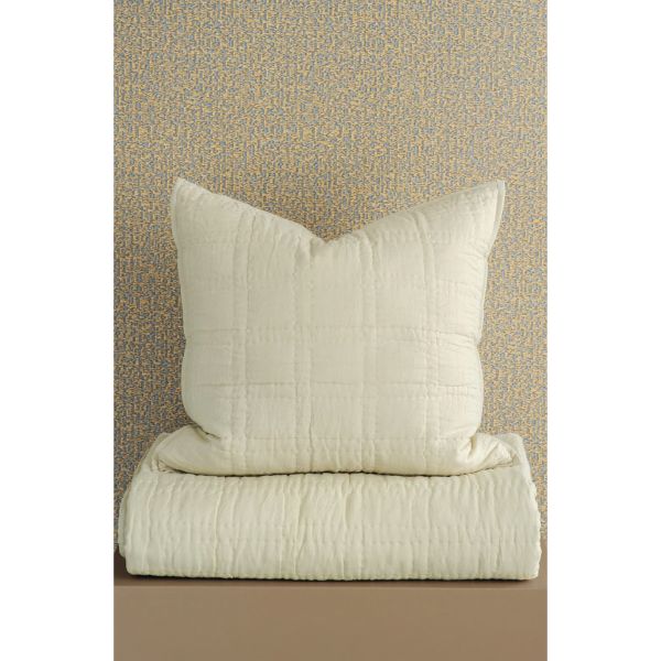 Bianca Lorenne Piazza Natural Eurosham Pair | Allium Interiors