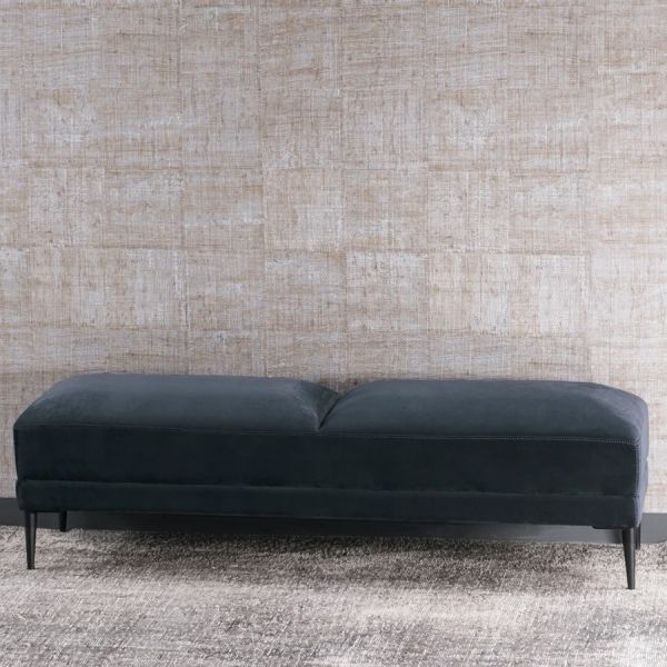 Bianca Lorenne Ottoman Renzo Midnight | Allium Interiors