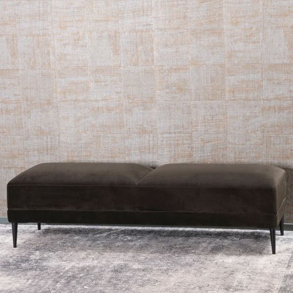 Bianca Lorenne Ottoman Renzo Walnut | Allium Interiors