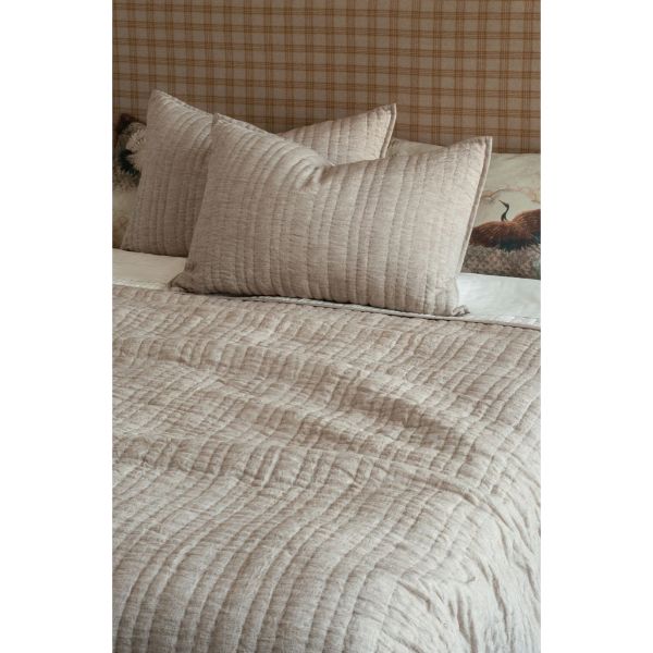 Bianca Lorenne Ricamo Driftwood Bedspread | Allium Interiors