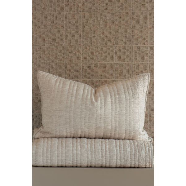 Bianca Lorenne Ricamo Driftwood Pillowsham Pair | Allium Interiors
