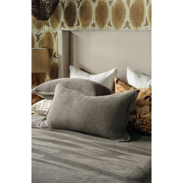 Bianca Lorenne Sottobosco Mocha Pillowcase Pair | Allium Interiors