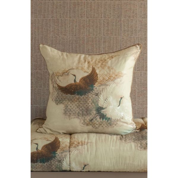 Bianca Lorenne Tsuru Natural Euro Pillowcase Pair | Allium Interiors