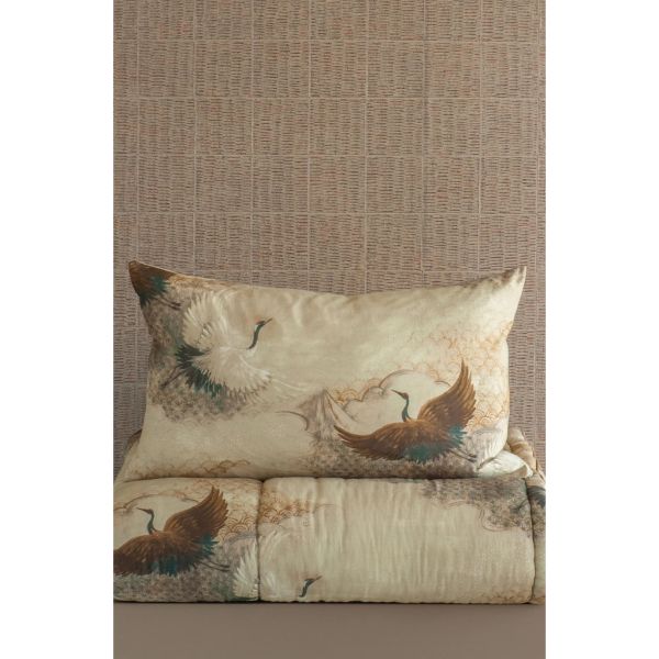 Bianca Lorenne Tsuru Natural Pillowcase Pair | Allium Interiors